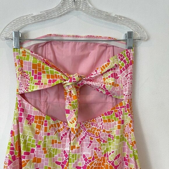 Lilly Pulitzer 8 Strapless Mosaic Sun Salute Dress - Picture 5 of 6